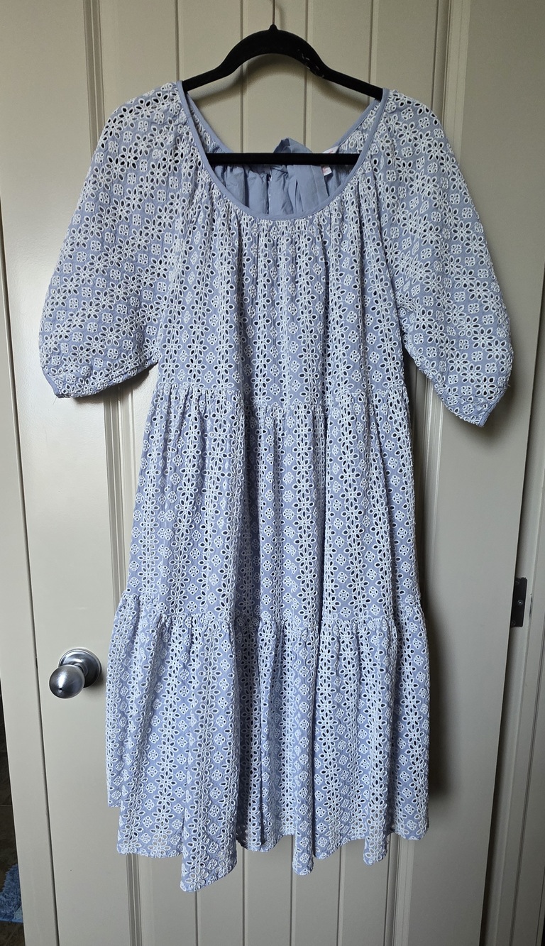 Joe Fresh | Jillian Harris | Eyelet Blue Skies Dress | M